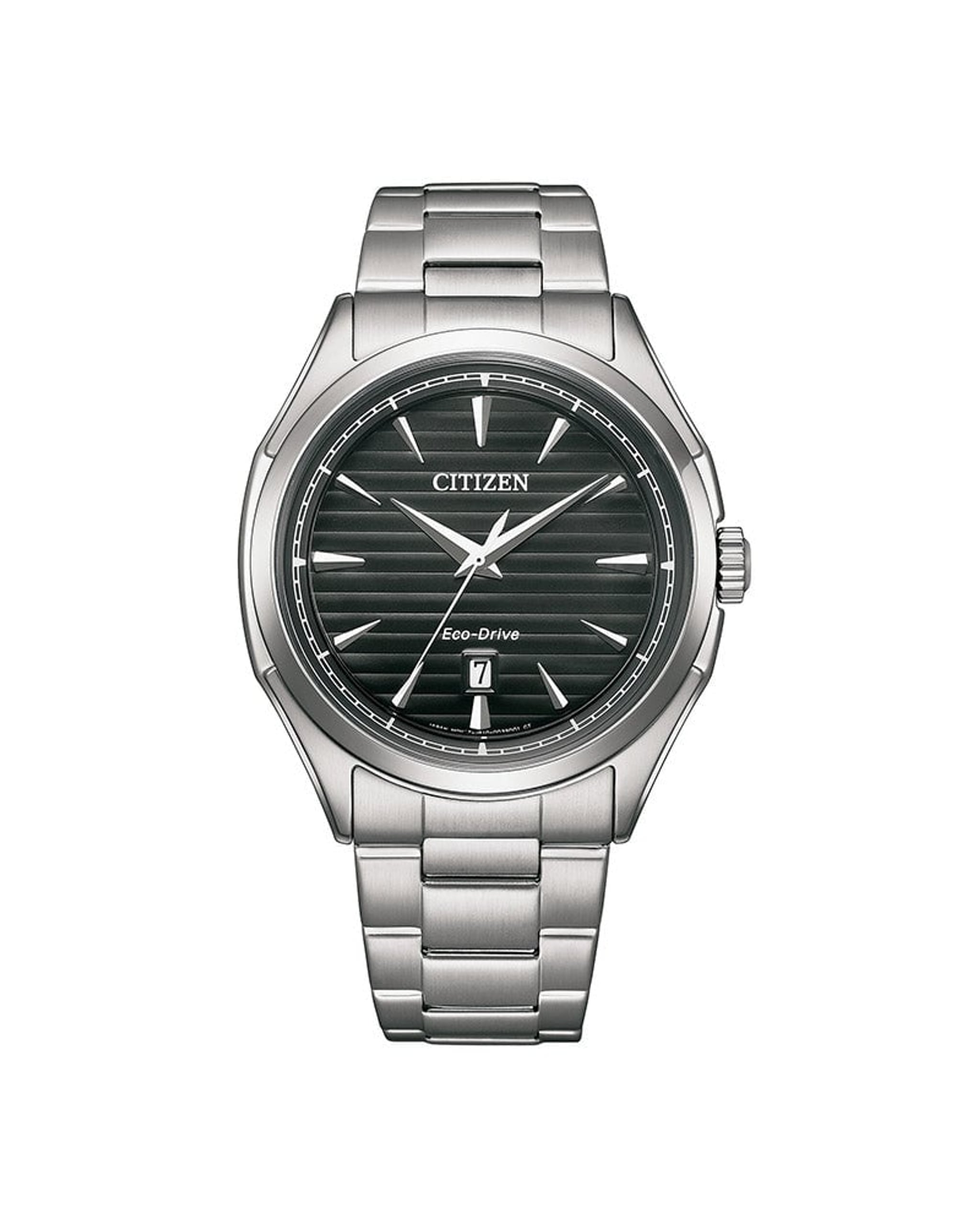 Citizen Classic Eco-Drive herreklokke i stål med sort skive (41mm)