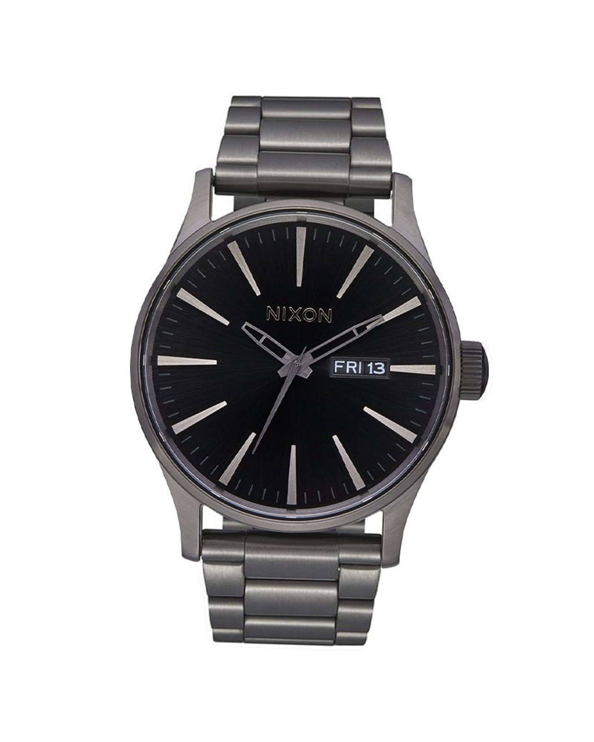 Nixon Sentry herreklokke i mørkegrå stål (42mm)