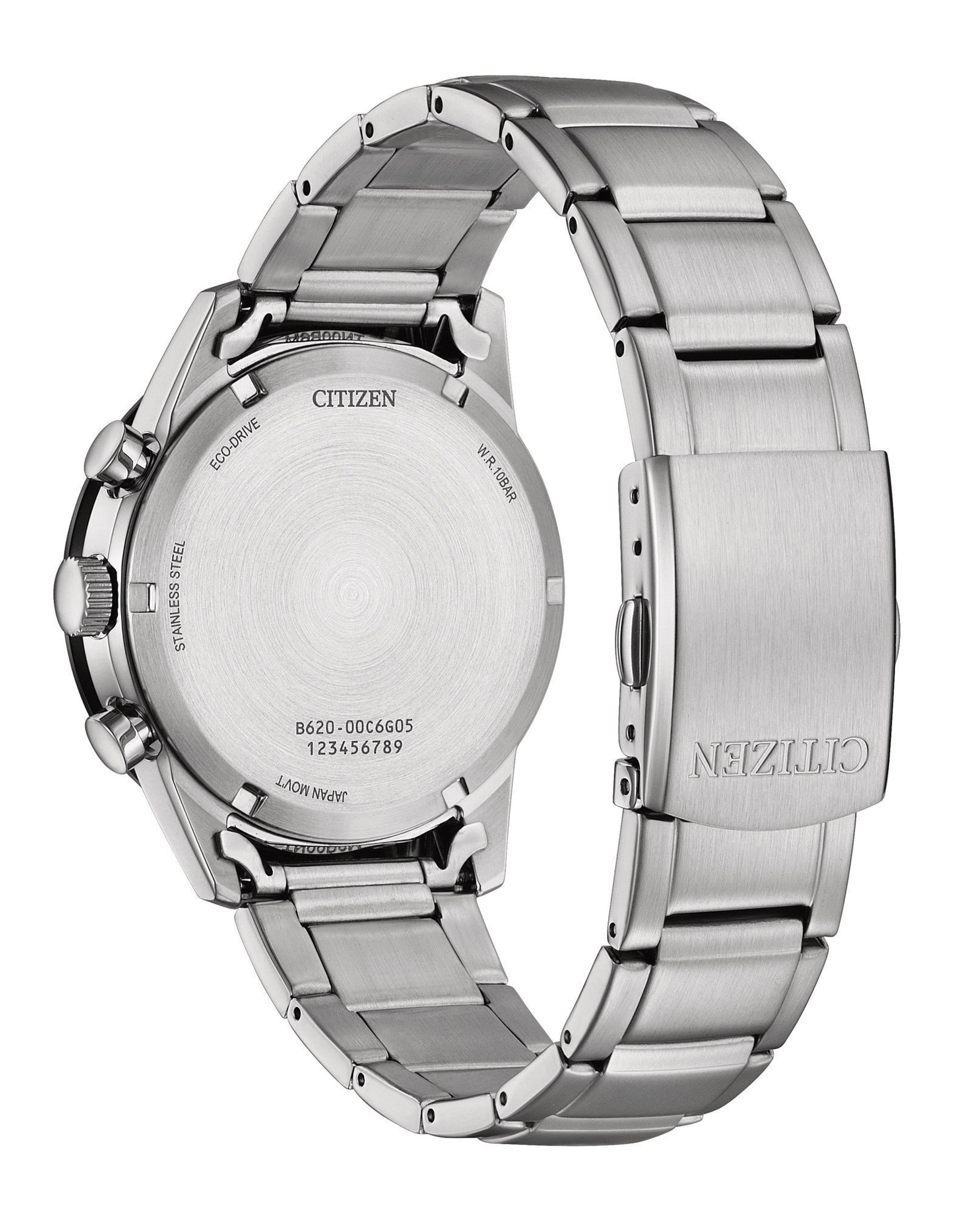 Citizen Eco-Drive Chrono herreklokke i stål (40mm)