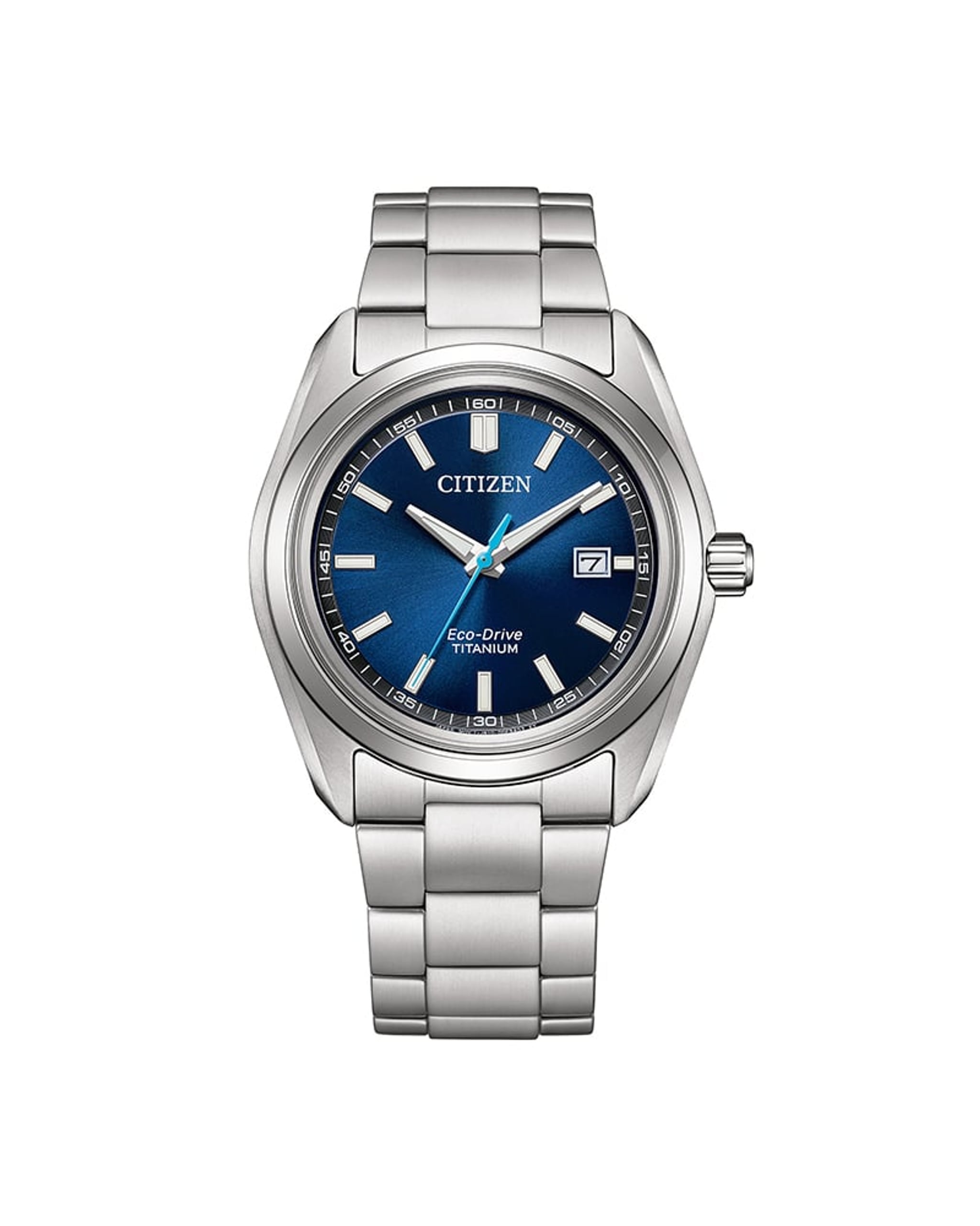 パワーストーン⑦ Citizen Eco-Drive Super Titanium herreklokke med blå skive (40 mm